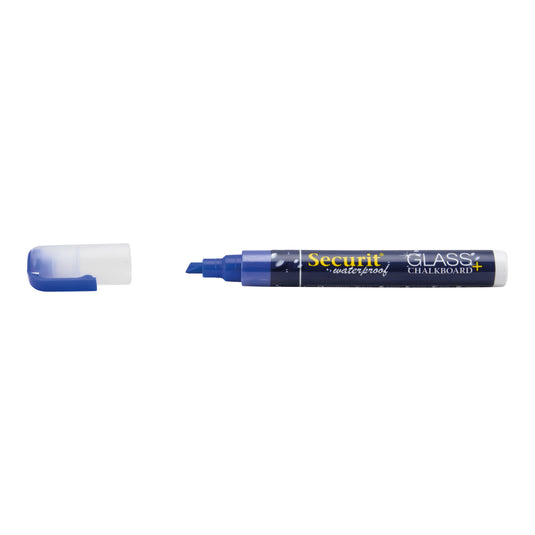 Securit Chalkmarkers - Loose Waterproof - Blue 14,5x1,5x2cm - Pack of 12