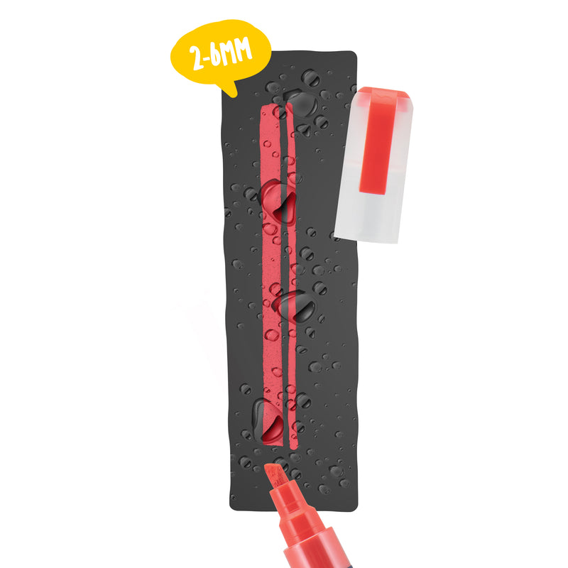 Load image into Gallery viewer, Securit Chalkmarkers - Loose Waterproof - Red 14,5x1,5x2cm - Pack of 12
