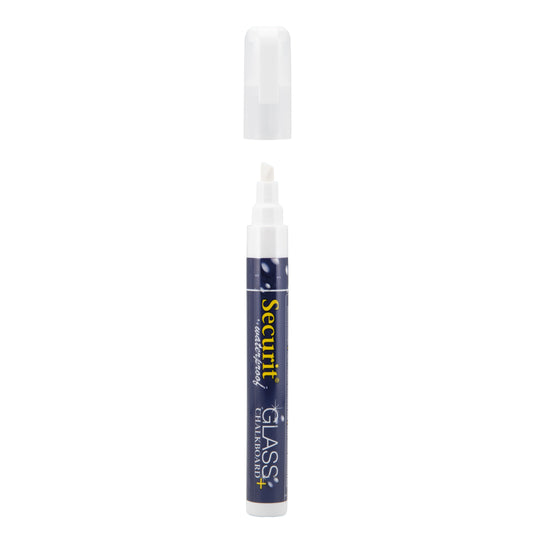 Securit Chalkmarkers - Wallet Waterproof - White 14,5x1,5x2cm - Pack of 12