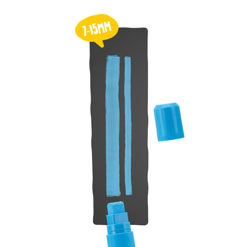 Load image into Gallery viewer, Securit Chalkmarkers - Loose - Blue 15,5x2,7x2,7cm - Pack of 6
