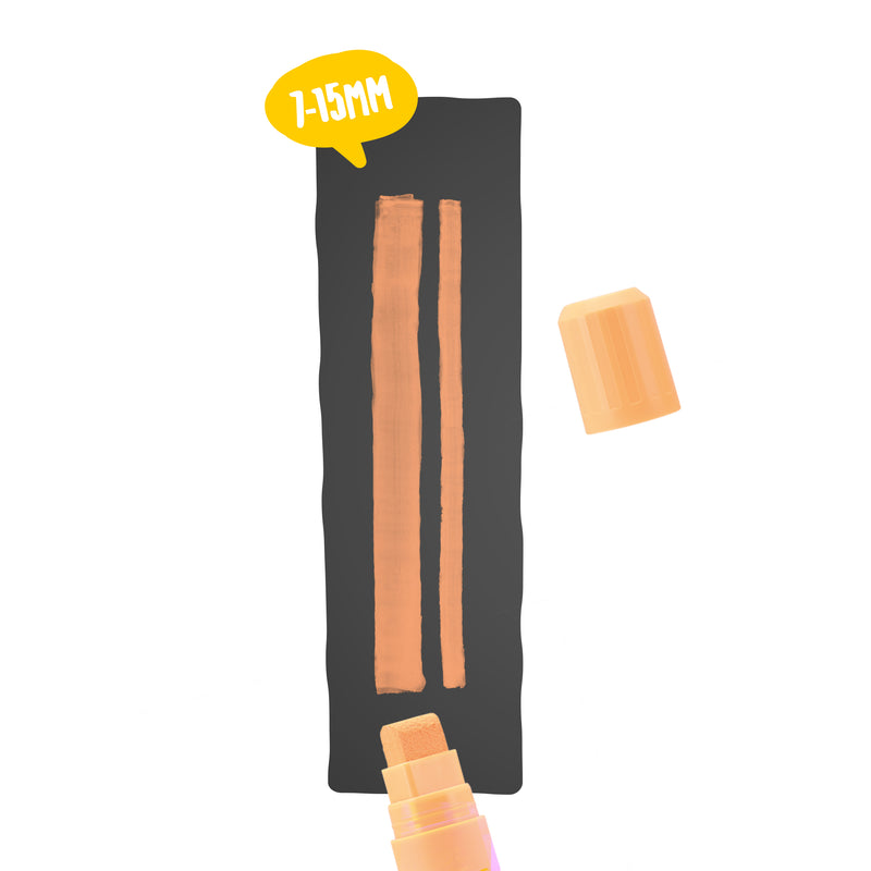 Load image into Gallery viewer, Securit Chalkmarkers - Loose - Orange 15,5x2,7x2,7cm - Pack of 6
