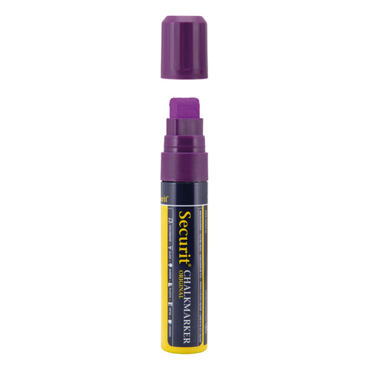 Securit Chalkmarkers - Loose - Violet 15,5x2,7x2,7cm - Pack of 6
