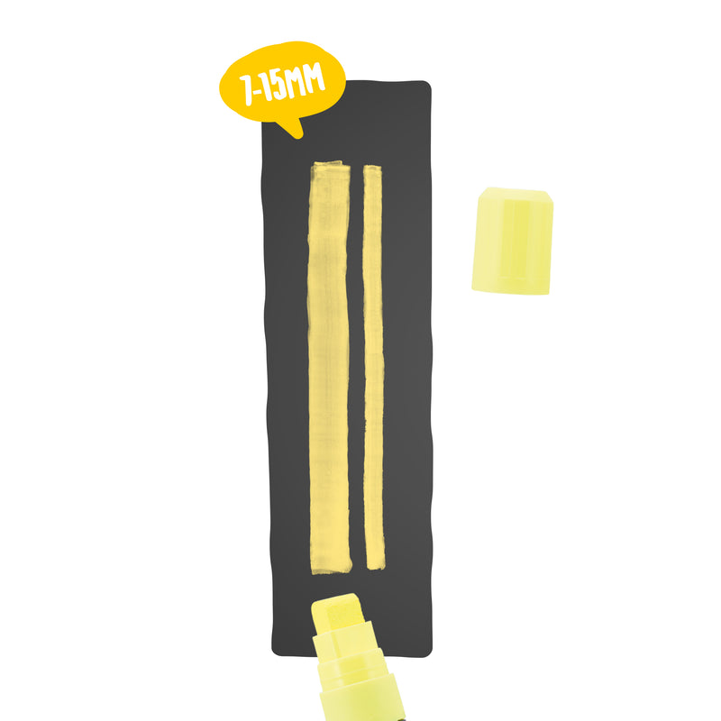 Load image into Gallery viewer, Securit Chalkmarkers - Loose - Yellow 15,5x2,7x2,7cm - Pack of 6
