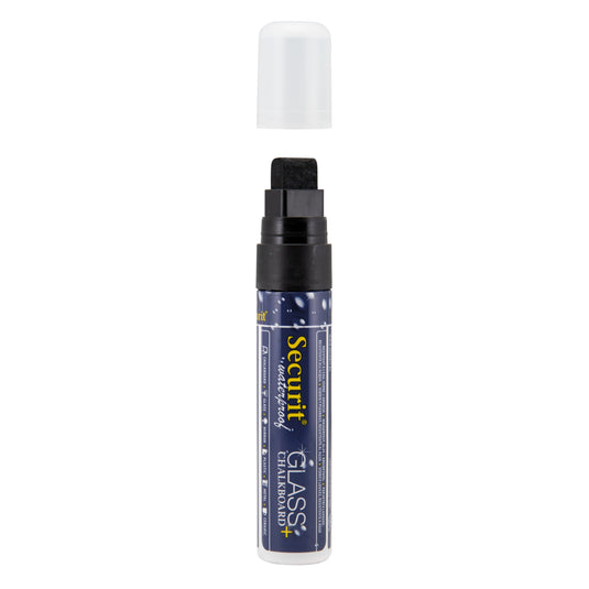 Securit Chalkmarkers - Wallet Waterproof - Black/White 15,5x2,7x2,7cm - Pack of 12