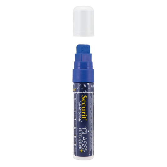 Securit Chalkmarkers - Loose Waterproof - Blue 15,5x2,7x2,7cm - Pack of 6
