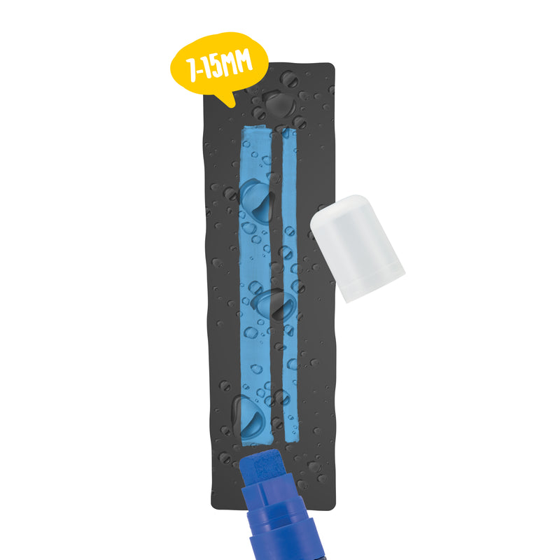 Load image into Gallery viewer, Securit Chalkmarkers - Loose Waterproof - Blue 15,5x2,7x2,7cm - Pack of 6
