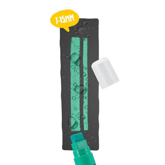 Securit Chalkmarkers - Loose Waterproof - Green 15,5x2,7x2,7cm - Pack of 6