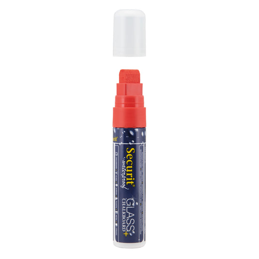 Securit Chalkmarkers - Loose Waterproof - Red 15,5x2,7x2,7cm - Pack of 6