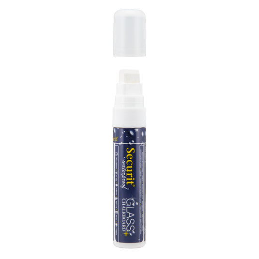Securit Chalkmarkers - Wallet Waterproof - White 15,5x2,7x2,7cm - Pack of 12
