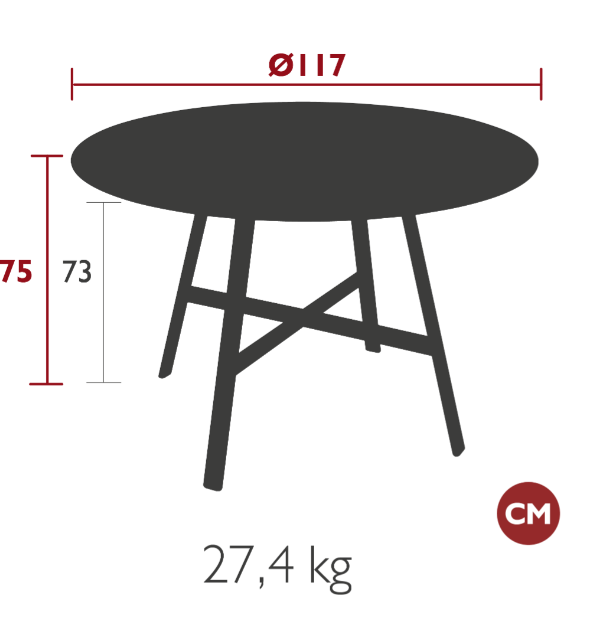 Load image into Gallery viewer, Fermob SO'O oval oak dining table with 117 cm diameter, showcasing its elegant wooden surface and sturdy table legs.

