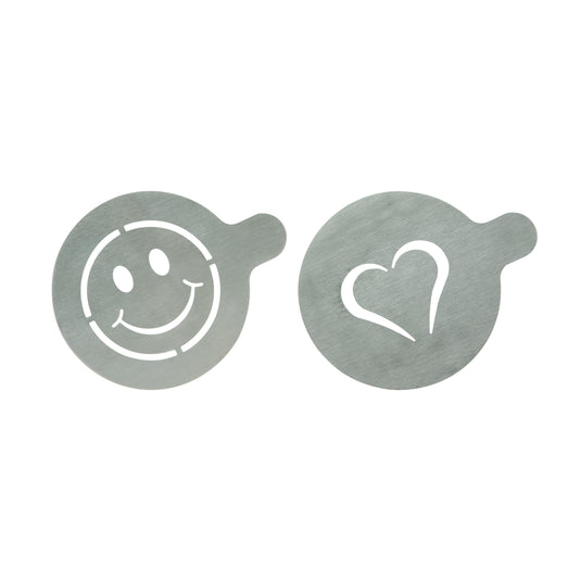 Securit Accessoires - Coffee Stencils - Stainless Steel 10x12,4x0,1cm - Pack of 6