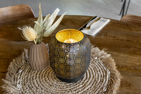 Securit® MARRAKESH Table Lamp - Black/Gold (Pack of 6) - Custom Wood Designs