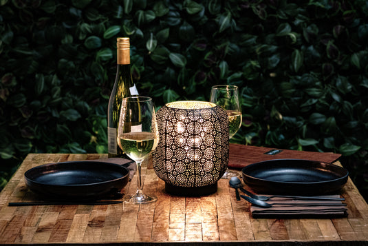 Securit® MARRAKESH Table Lamp - Black/Gold (Pack of 6) - Custom Wood Designs