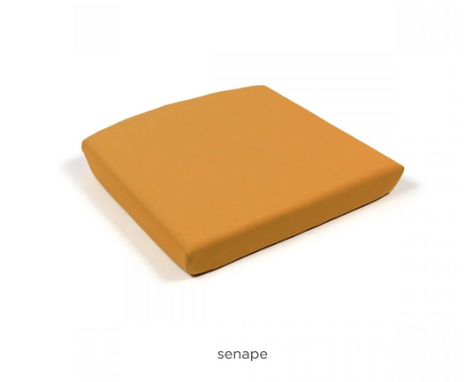 Nardi Net Relax outdoor lounge cushion in senape and quarzo colors, designed for Nardi patio furniture.