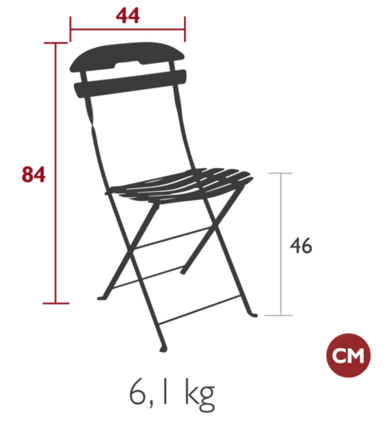 Load image into Gallery viewer, Fermob La Môme folding chair in vibrant color, showcasing its compact, foldable design for patio or outdoor use
