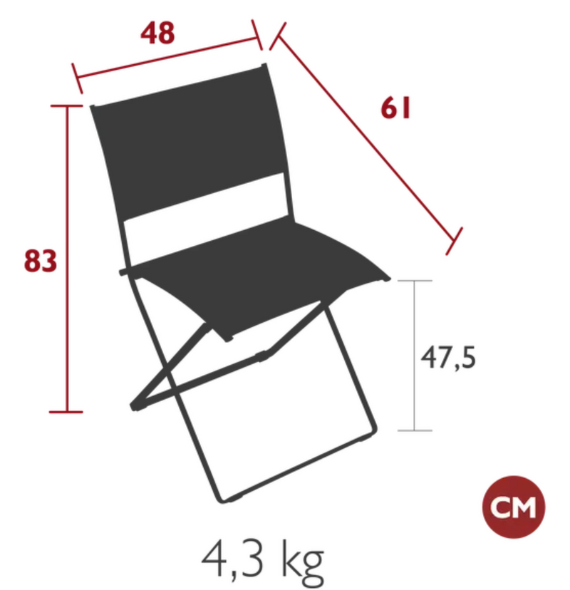 Load image into Gallery viewer, Fermob Plein Air folding armchair with wooden armrests and metal frame, shown in a relaxed outdoor setting.
