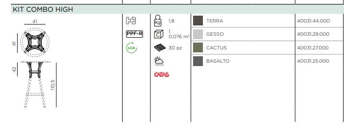 Load image into Gallery viewer, Nardi ReGen Kit Combo High outdoor stool with Terra finish, featuring a sleek, modern design for outdoor seating.
