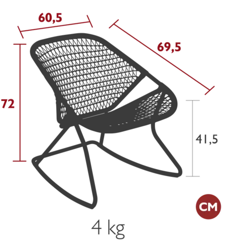 Load image into Gallery viewer, Fermob Sixties outdoor metal rocking chair with a sleek, vintage-inspired design perfect for garden or patio seating.
