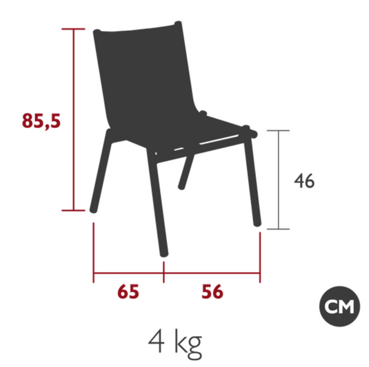 White Fermob Pilotis V Batyline outdoor chair with sleek design and armrests, ideal for patio or garden seating.