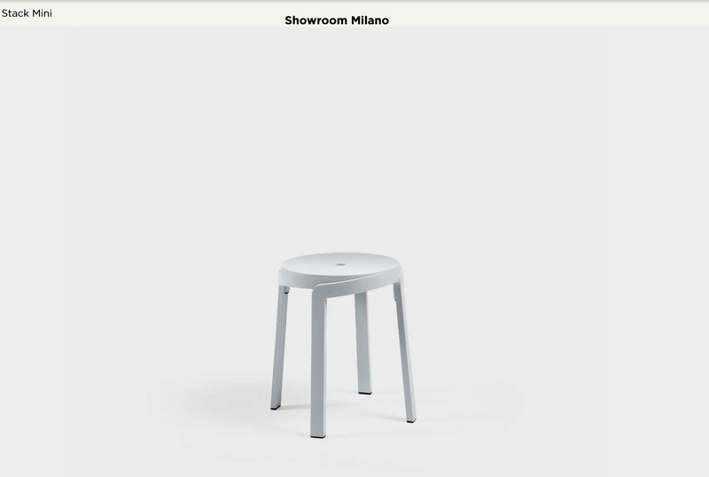 Load image into Gallery viewer, Nardi Stack Mini Stool outdoor chair made of sustainable materials, designed for patios and outdoor seating.
