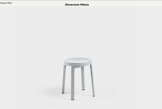 Nardi Stack Mini Stool outdoor chair made of sustainable materials, designed for patios and outdoor seating.