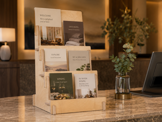 Esposit Step 3 countertop display with multiple small items holder for organized product presentation.