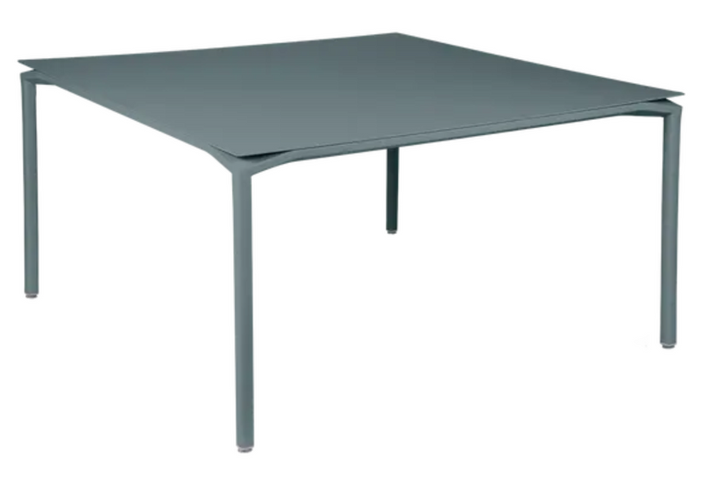 Load image into Gallery viewer, Fermob CALVI square dining table, 140x140 cm, metal table with eight seats, outdoor furniture for dining area.
