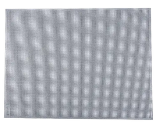 Storm grey Fermob placemat measuring 45x35 cm with a textured surface, designed for protecting tables and adding style.