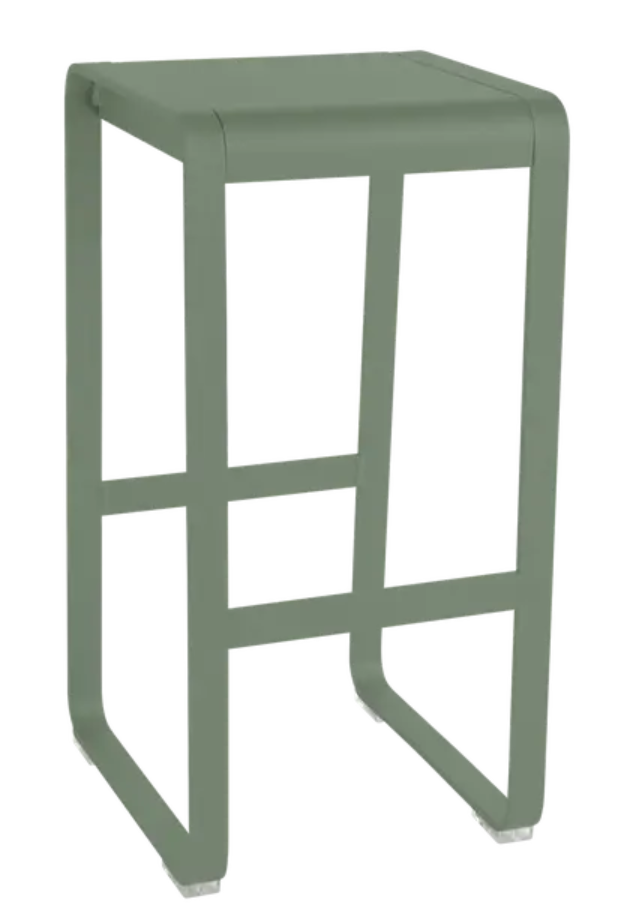 Load image into Gallery viewer, Storm grey Fermob Bellevie high bar stool with sleek design, ideal for outdoor seating and modern interior spaces.
