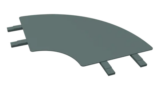 Storm grey Fermob Bolder Connecting Table Top for garden bench or counter, showing a sleek, modern outdoor table surface.