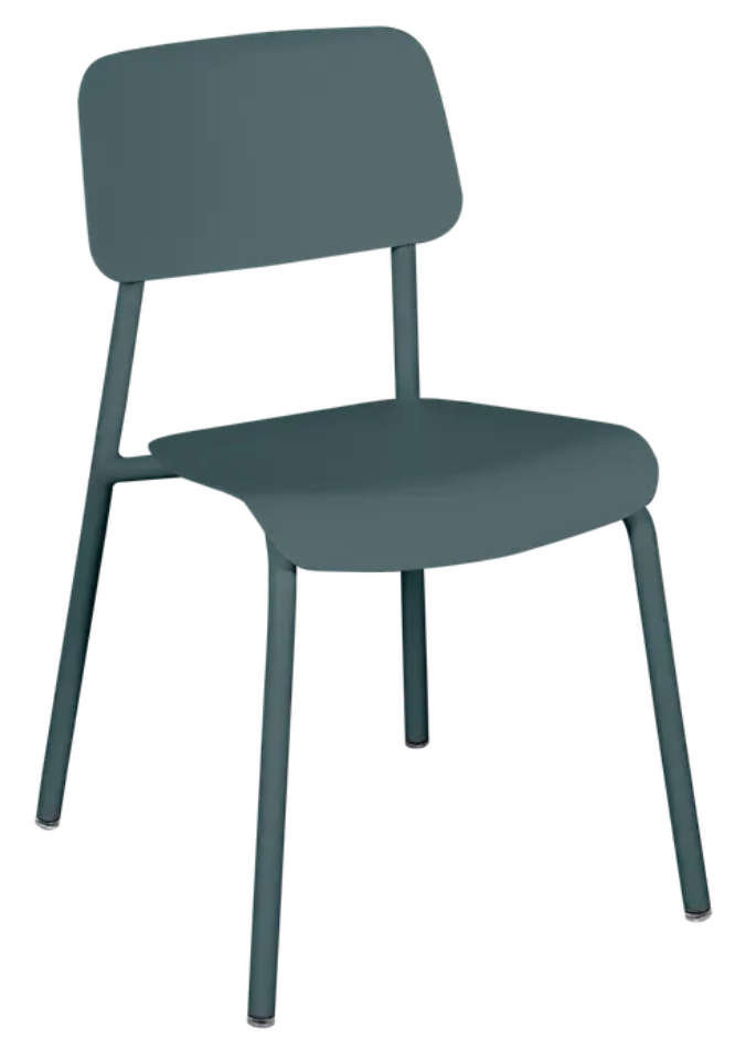 Load image into Gallery viewer, Storm grey Fermob Studie outdoor chair with a modern design, featuring a sleek, ergonomic frame perfect for outdoor seating.
