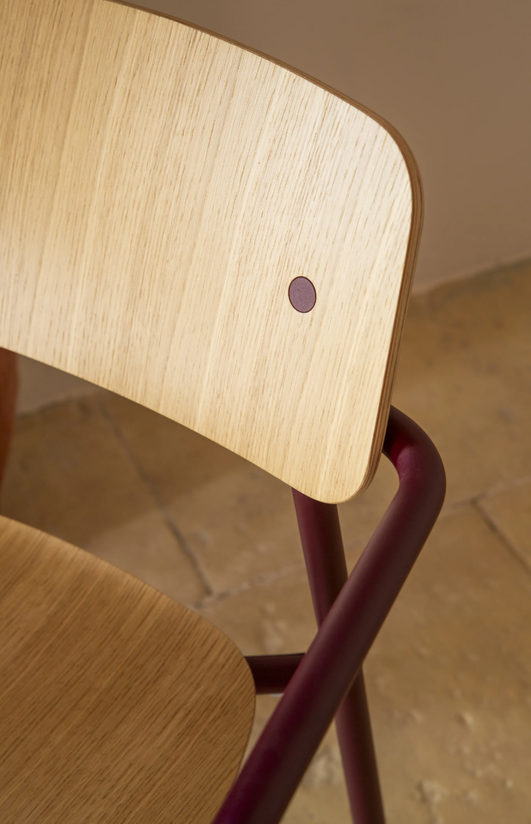Load image into Gallery viewer, Fermob Studie Oak outdoor armchair with wooden arms and fabric seat, designed for comfortable outdoor seating in a stylish setting.
