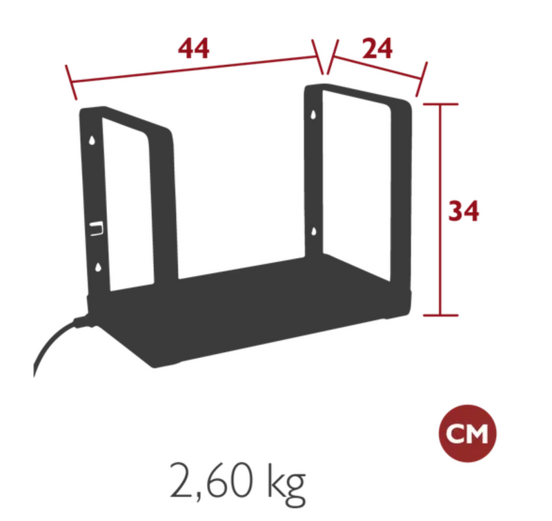 Load image into Gallery viewer, Fermob Swiing charging tray, 44 x 25 cm, with integrated light feature, designed for convenient device charging and stylish outdoor use.
