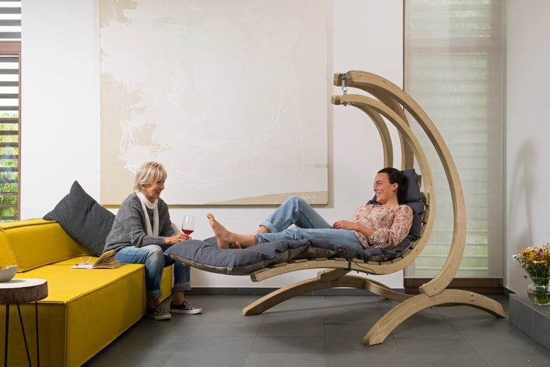 Load image into Gallery viewer, Swing Lounger &amp; Stand Set - Custom Wood Designs Swing Lounger &amp; Stand Set made from [material] –  [use_case] | Custom Wood Designs
