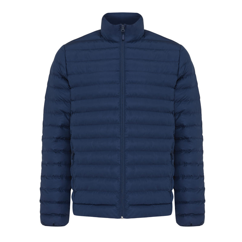 Load image into Gallery viewer, Men's IQONIQ Maiko recycled polyester padded jacket, textile with a hood, in a sleek design and neutral color.
