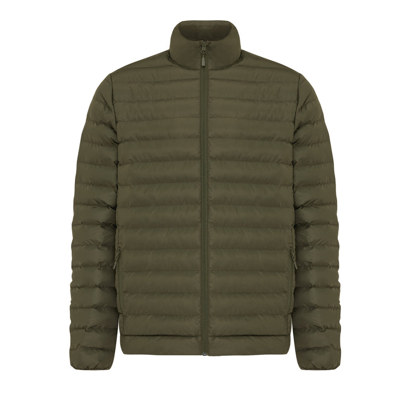 Load image into Gallery viewer, IQONIQ Maiko men's recycled polyester padded jacket, navy textile with quilted design and front zipper, casual outerwear for men
