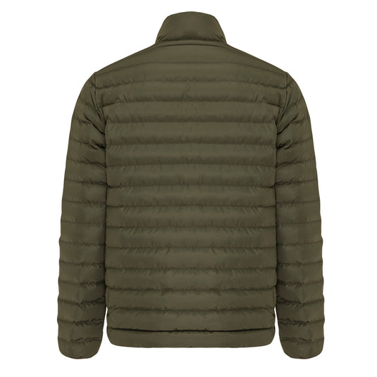 Men's IQONIQ Maiko recycled polyester padded jacket with a hood, featuring a sleek design and quilted insulation.