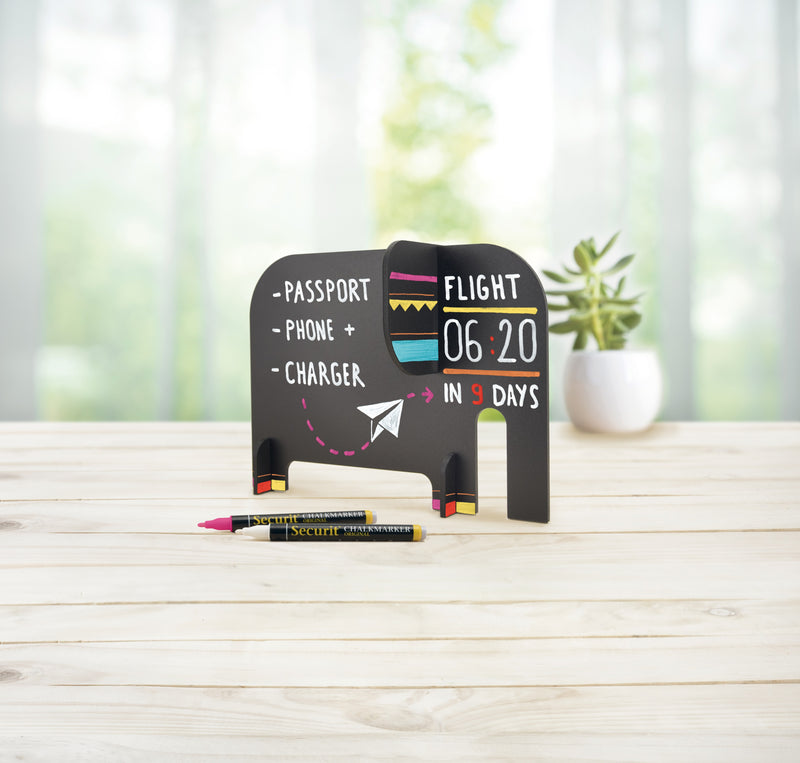 Load image into Gallery viewer, Securit Table Chalkboards - Silhouette 3D Animals - Black 14,3x19,8x10,1cm - Pack of 10 - in use
