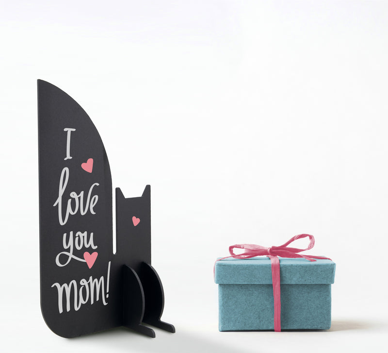 Load image into Gallery viewer, Securit Table Chalkboards - Silhouette 3D Animals - Black 23,5x14,1x7,8cm - Pack of 10 - in use
