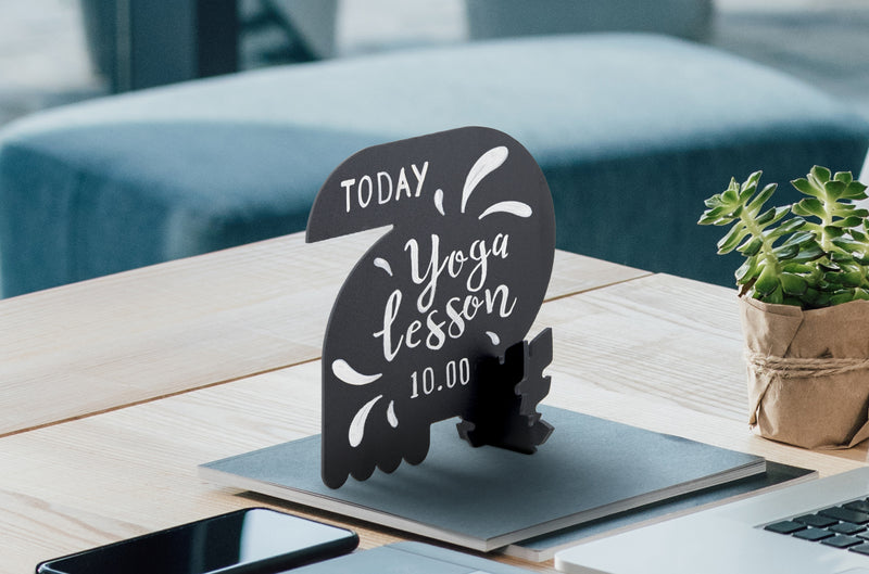 Load image into Gallery viewer, Securit Table Chalkboards - Silhouette 3D Animals - Black 16x13,8x7,4cm - Pack of 10 - in use
