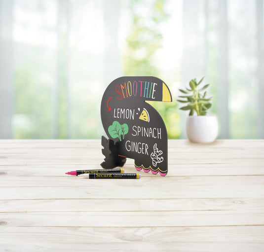 Securit Table Chalkboards - Silhouette 3D Animals - Black 16x13,8x7,4cm - Pack of 10 - in use
