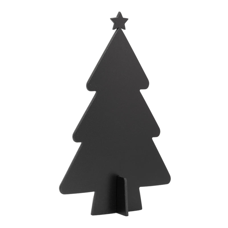 Load image into Gallery viewer, Securit Christmas Table Set - 20 Festive 3D Table Chalkboards (Tree &amp; Deer) + Gold &amp; Silver Markers
