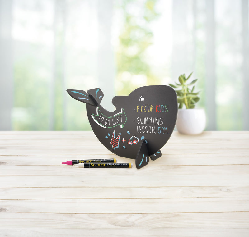 Load image into Gallery viewer, Securit Table Chalkboards - Silhouette 3D Animals - Black 22x14,5x10cm - Pack of 10 - in use
