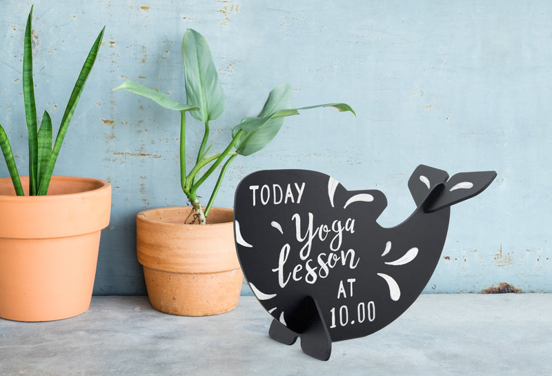 Load image into Gallery viewer, Securit Table Chalkboards - Silhouette 3D Animals - Black 22x14,5x10cm - Pack of 10 - in use
