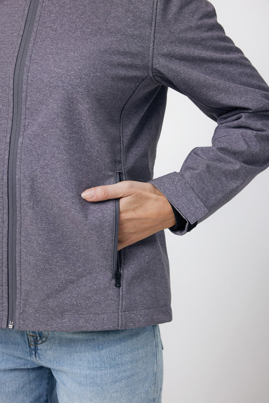 IMakal women recycled polyester soft shell jacket - Custom Wood Designs