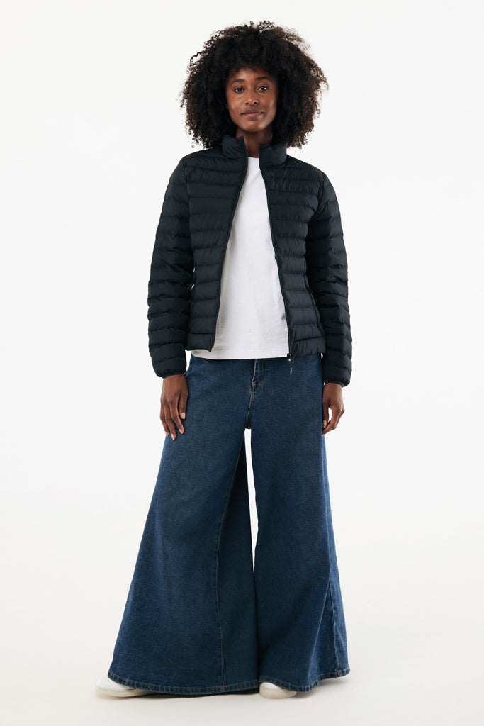 Load image into Gallery viewer, Maiko women recycled polyester padded jacket by iqoniq, shown in a stylish textile design with a padded, insulated look.
