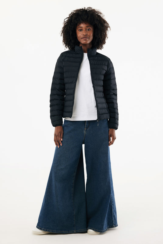 Maiko women recycled polyester padded jacket by iqoniq, shown in a stylish textile design with a padded, insulated look.