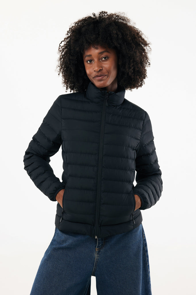 Load image into Gallery viewer, Maiko women's recycled polyester padded jacket by iqoniq, showcasing a stylish, insulated textile jacket with a quilted design.

