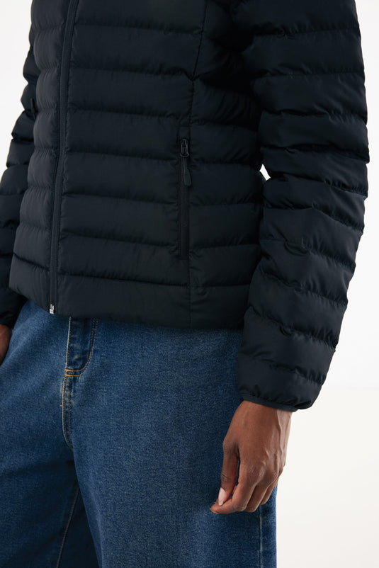 Maiko women recycled polyester padded jacket by iqoniq, shown in a stylish textile design with a padded, insulated look.
