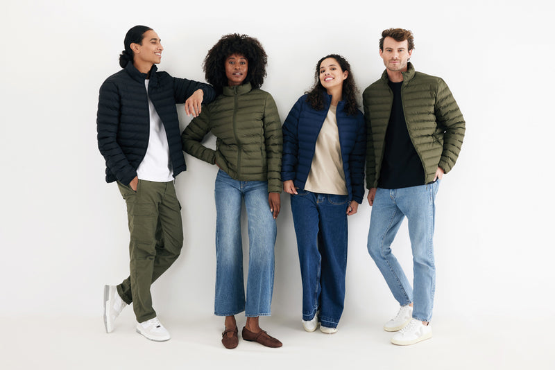 Load image into Gallery viewer, Maiko women's recycled polyester padded jacket in textile with a fitted design, showcasing the quilted, eco-friendly outerwear.
